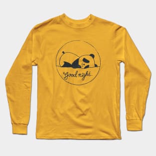 good night panda Long Sleeve T-Shirt